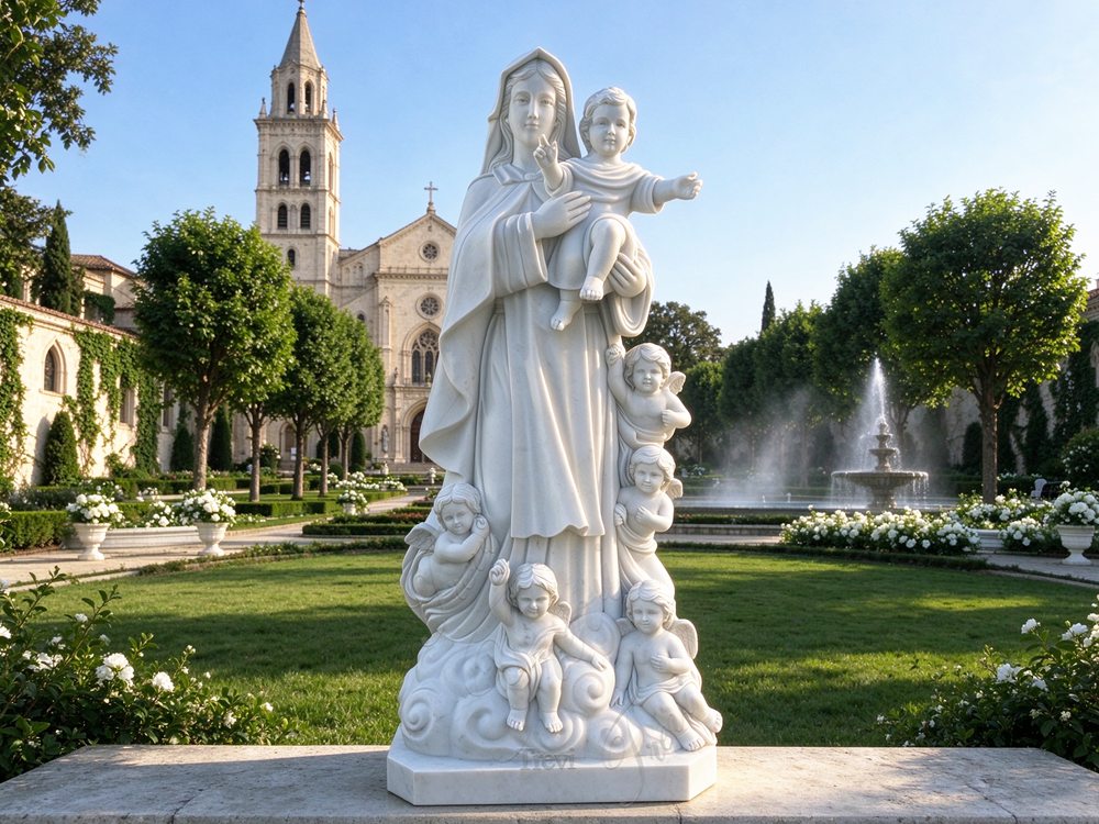 Virgin Mary with Children Statue