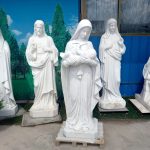 marble Virgin Mary and Baby Jesus in our factory